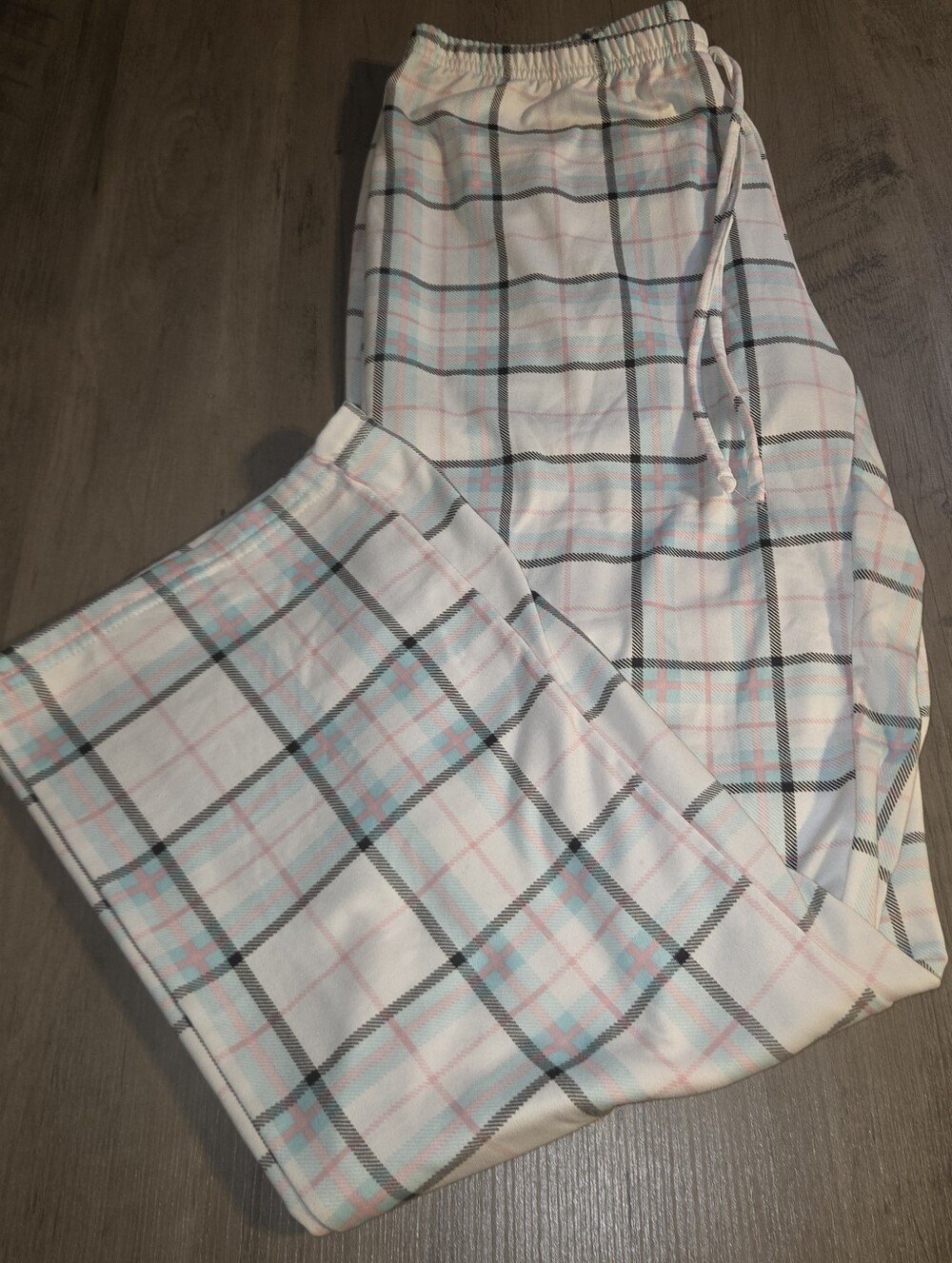 Bobbie Brooks Sleepwear Pastel Plaid Fleece Pajama Pants Size M